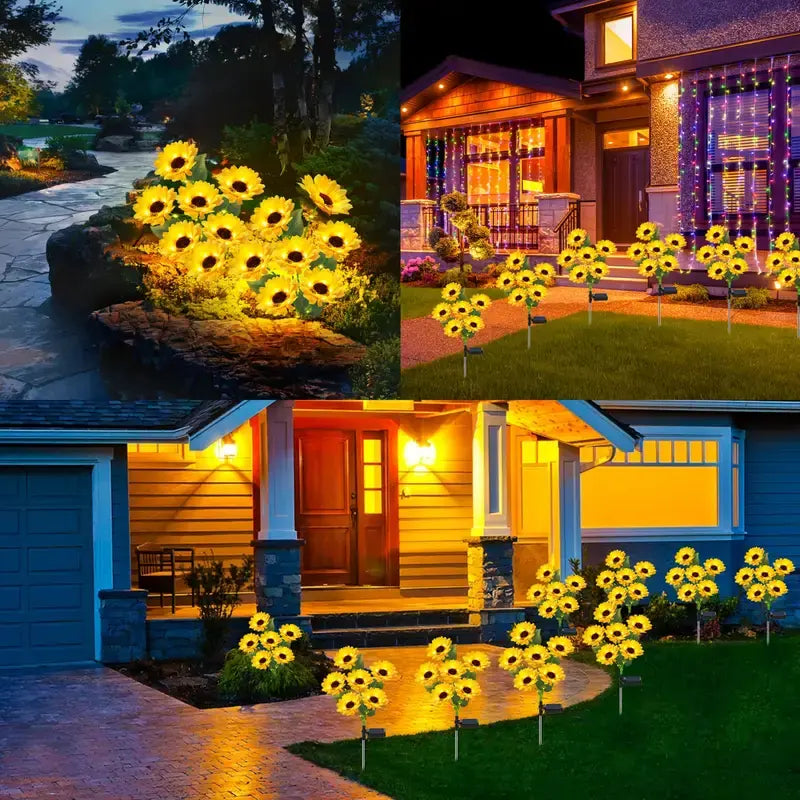 Solar Sunflower Garden Stake Lights – Bring a Cheerful Glow to Your Lawn